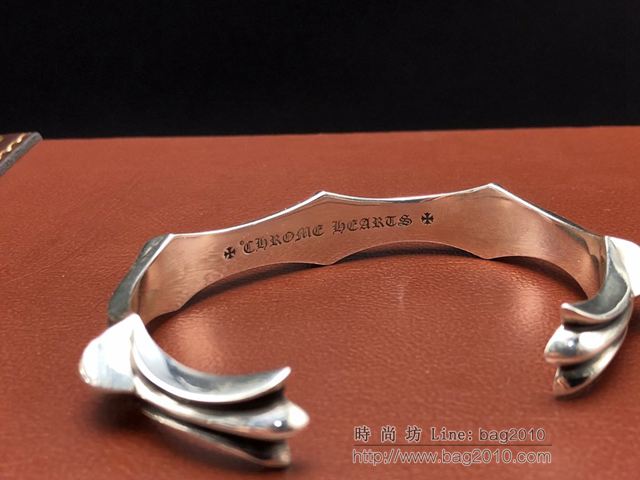 chrome hearts銀飾 克羅心925銀手鐲 克羅心首飾 克羅心情侶款魚骨手鐲  gjc1524